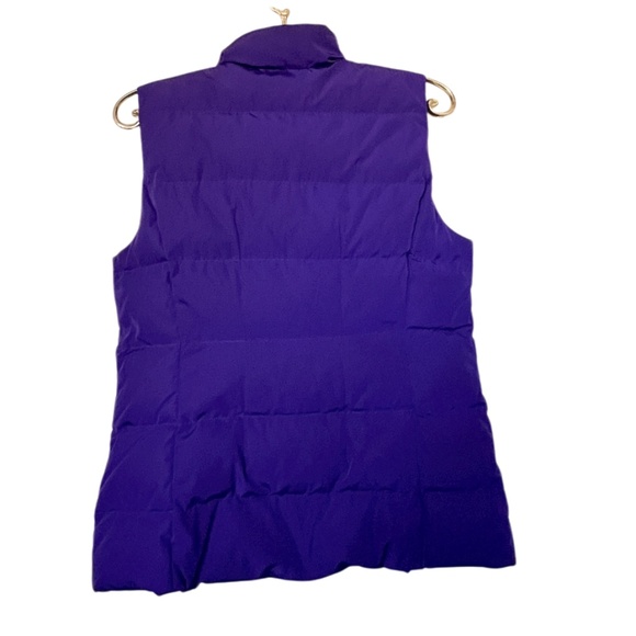 Talbots Purple Ruffled Quilted Sleeveless Full Zipper Down Vest Size S - Picture 5 of 8